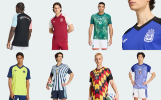 Eight different 26 Home & Away Pre-Match adidas Jerseys. Photo via adidas.