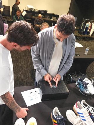 Lionel Messi & Ronnie Fieg for Kith x adidas Football. Photo via Ronnie Fieg.