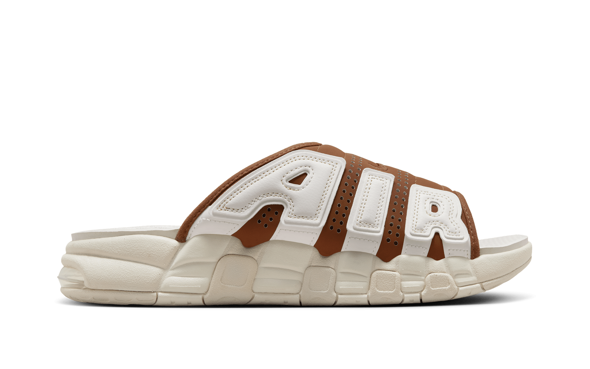 The Nike Air More Uptempo Slide Surfaces in Coffee Colors | House