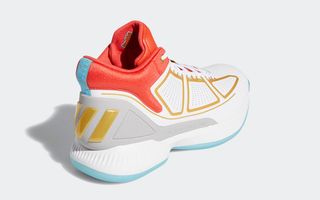 adidas D Rose 10 G26160 Cloud WhiteGold MetallicBright Red 3