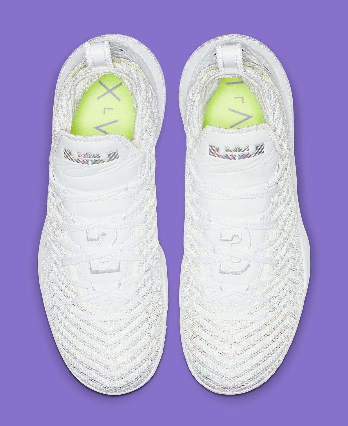 Lebron 16 basketball shoes white/hyper clearance grape/volt