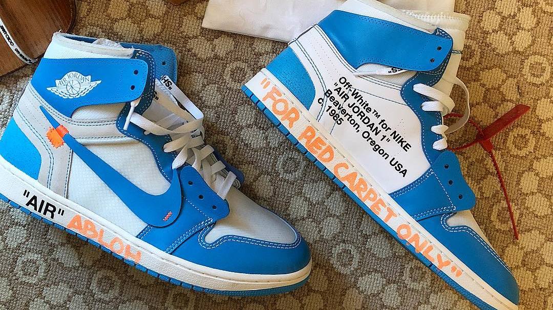 Virgil dons his “UNC” Off-White x Air Jordan 1s at the Met Gala | Sb