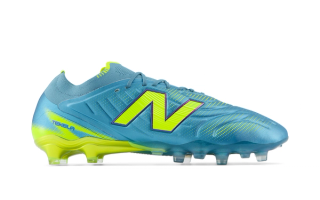 New Balance Tekela Elite Low FG V5 "Neon Tide" (SKU: UT1FL4GK). Photo via New Balance.