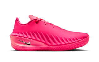 Nike G.T. Cut 4 "Kay Yow" basketball sneaker in a "Pinksicle/Vivid Pink/Metallic Silver/Multi-Color" color scheme.