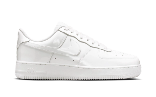 Nike Air Force 1 Low "White Patent" sneaker.