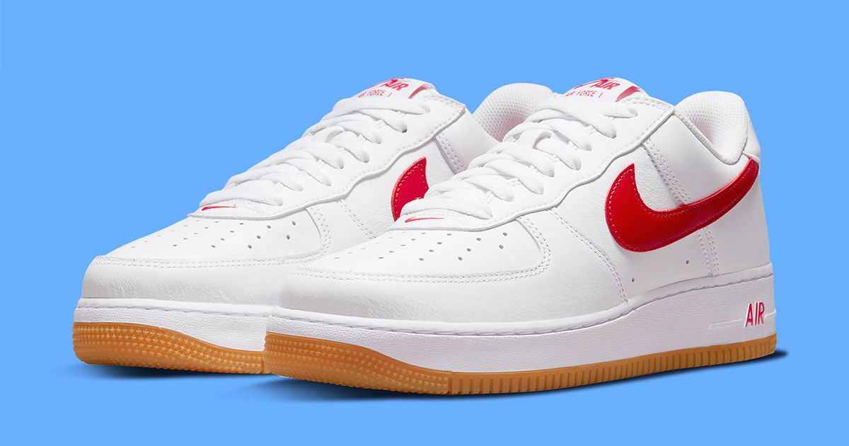 Nike Air Force 1 Low “Since ’82” in White and University Red Arrives