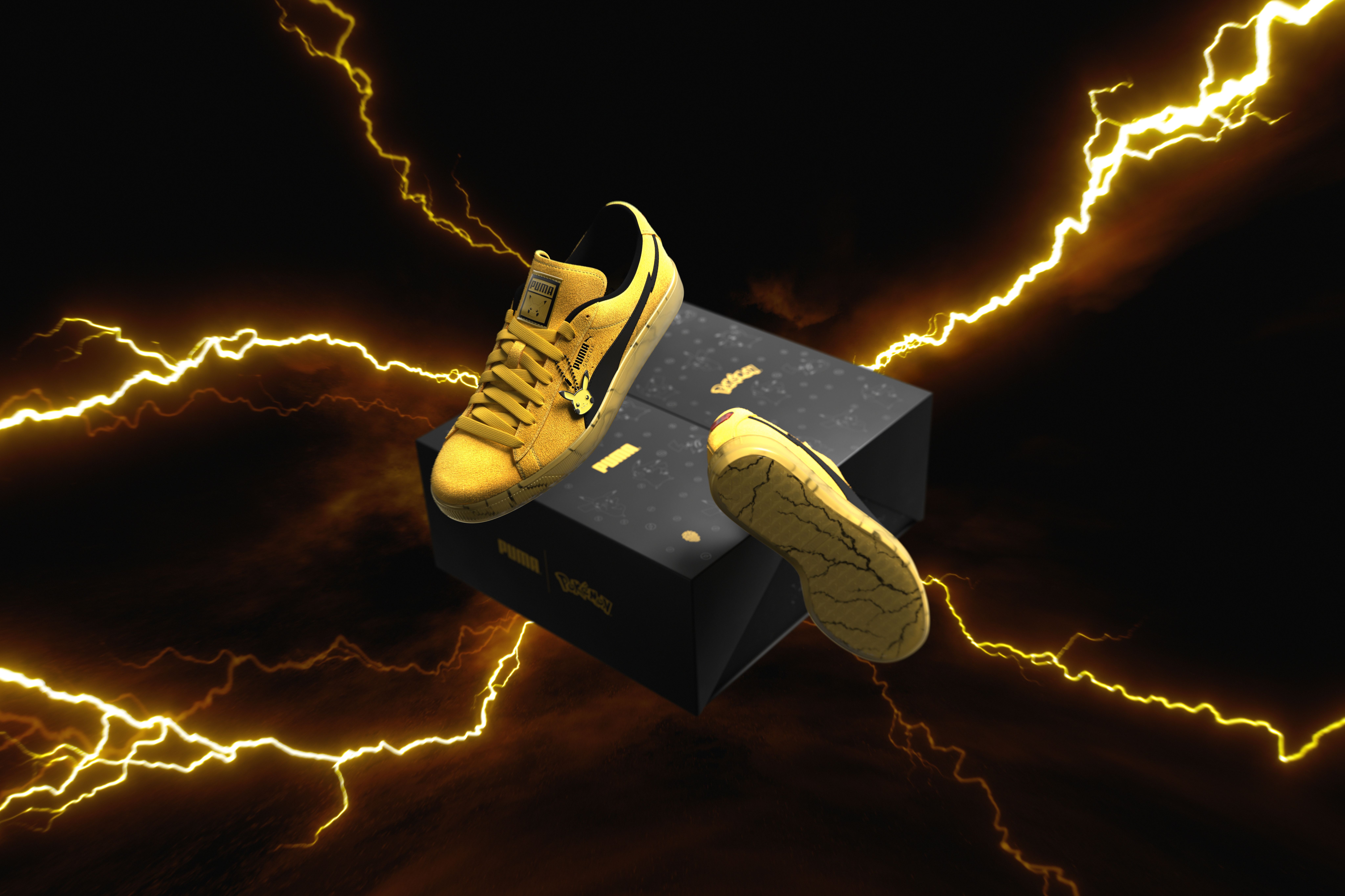 Pikachu Charges Up the PUMA Suede for Pokémon’s 30th Anniversary