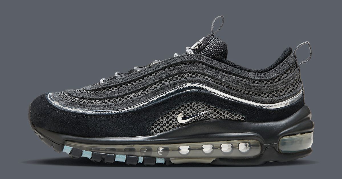 Nike Air Max 97 “Black Chrome” Features Shaggy Suede and Silver Streaks ...