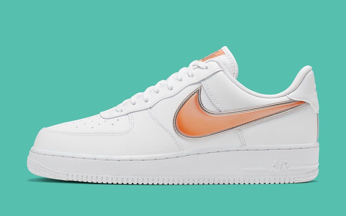 Nike air force 2024 1 big swoosh orange