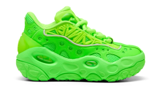 LaMelo Ball's PUMA LaFrancé RNR in a slime green color scheme.