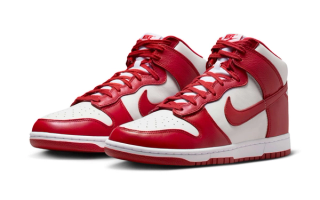 Nike Dunk High "St. John's" (White/Gym Red/White) 2025 release.