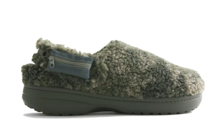 Hollister x Crocs Classic Unfurgettable Clog collaboration in "Dusty Olive."