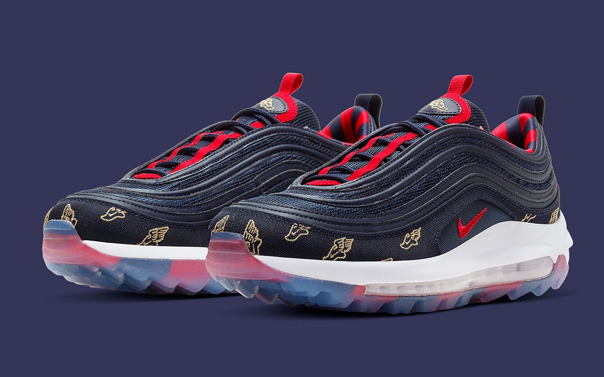 Nike Air Max 97 golf wings ネイビー/レッド 9.5 Nike Air Max 97 Golf “Wing It” Appears in Alternate Navy Colorway