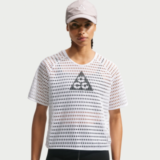 Women's Nike ACG Radical AirFlow Short-Sleeve Running Top in "White" (White/Anthracite)