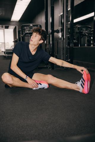 Nico Young for the adidas Adizero Dropset Pro. Photo via adidas.