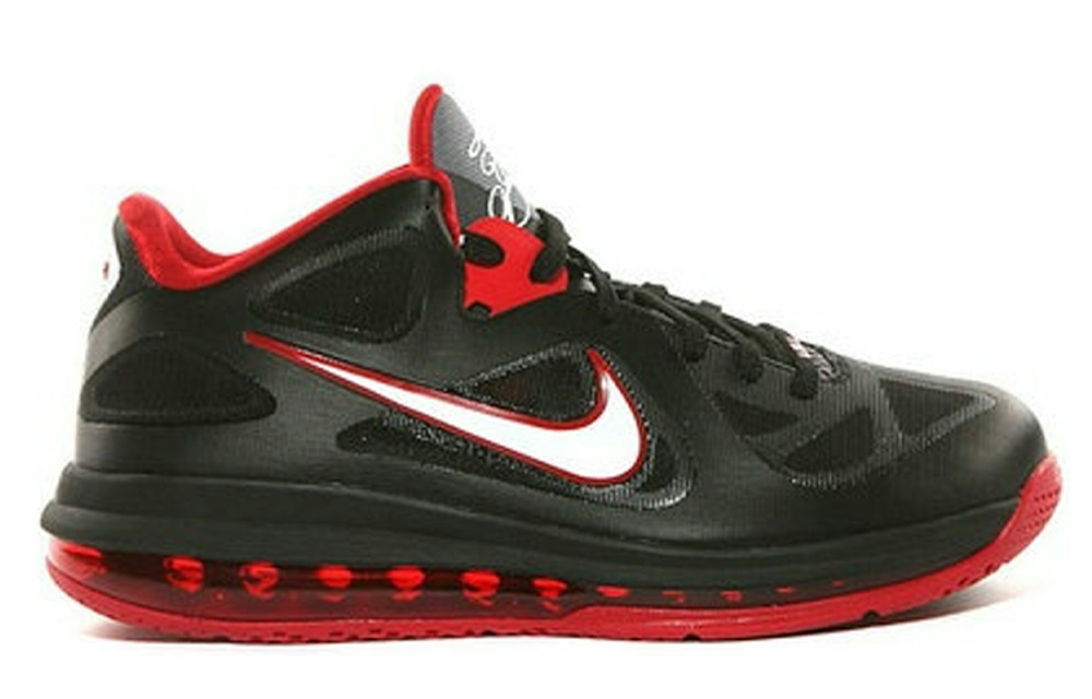 Nike-LeBron-9-Low-Black-Red; SKU: 510811-003. Photo via StockX.