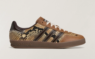 Wales Bonner x adidas Gazelle Indoor Snakeskin "Brown" collaboration.