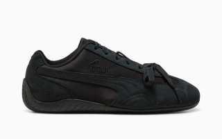 Women's PUMA Speedcat Etoile ballet-inspired shoe in a "PUMA Black" color scheme.