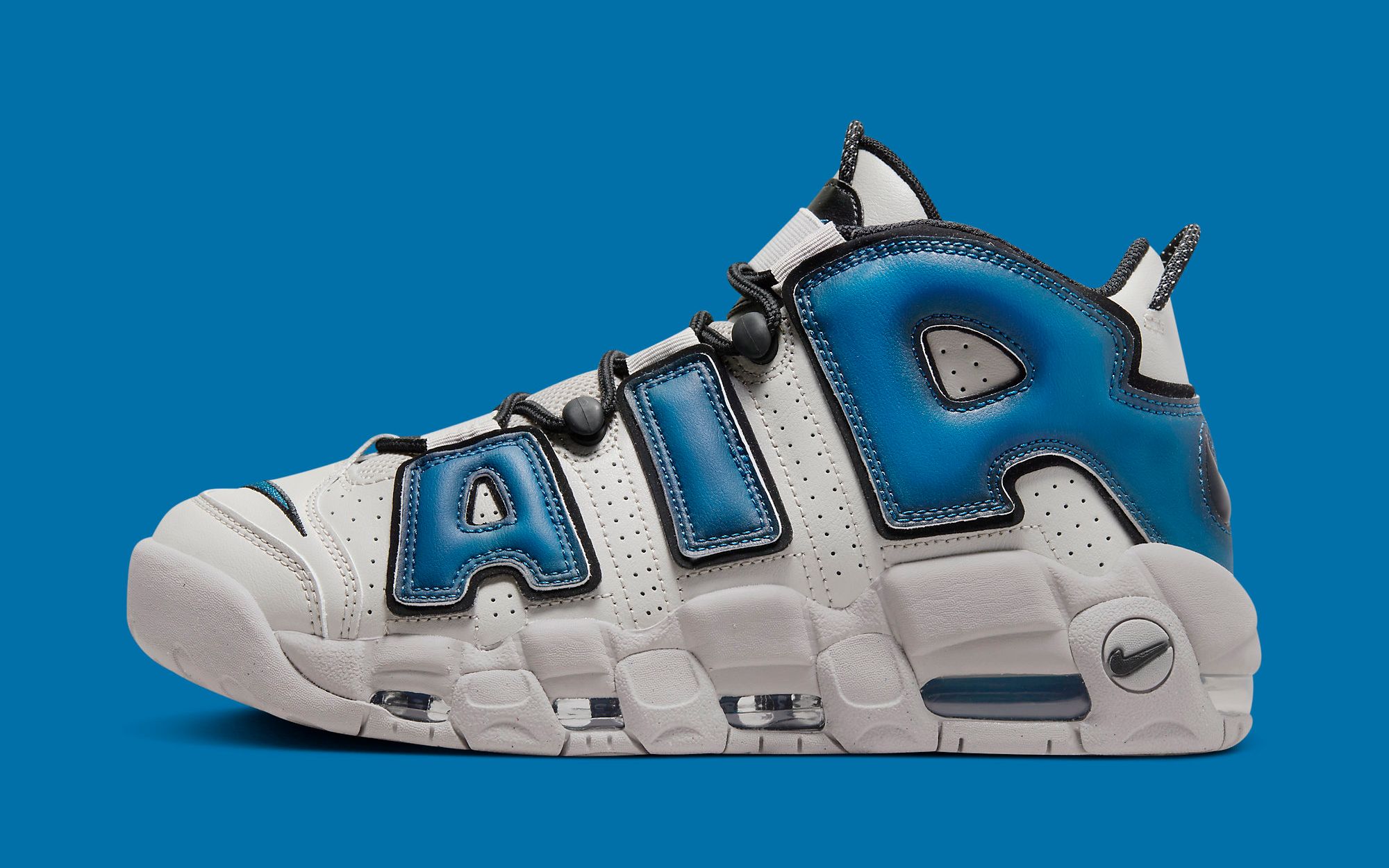 Industrial Blue Branding Takes Over This Nike Air More Uptempo - Sneaker  News