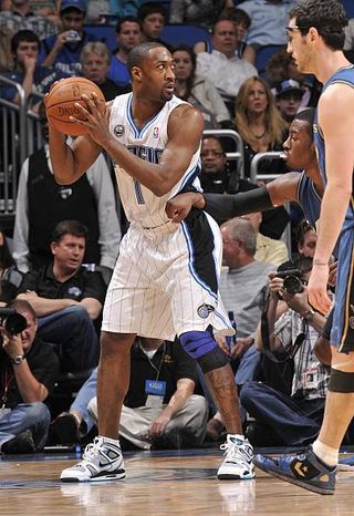Gilbert Arenas wearing the Nike Air Flight Falcon.