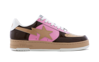 BAPE STA™ #6-1 "Coffee Pink" (Patent Leather, SKU: 1M30-191-306). Photo via  BAPE®︎.