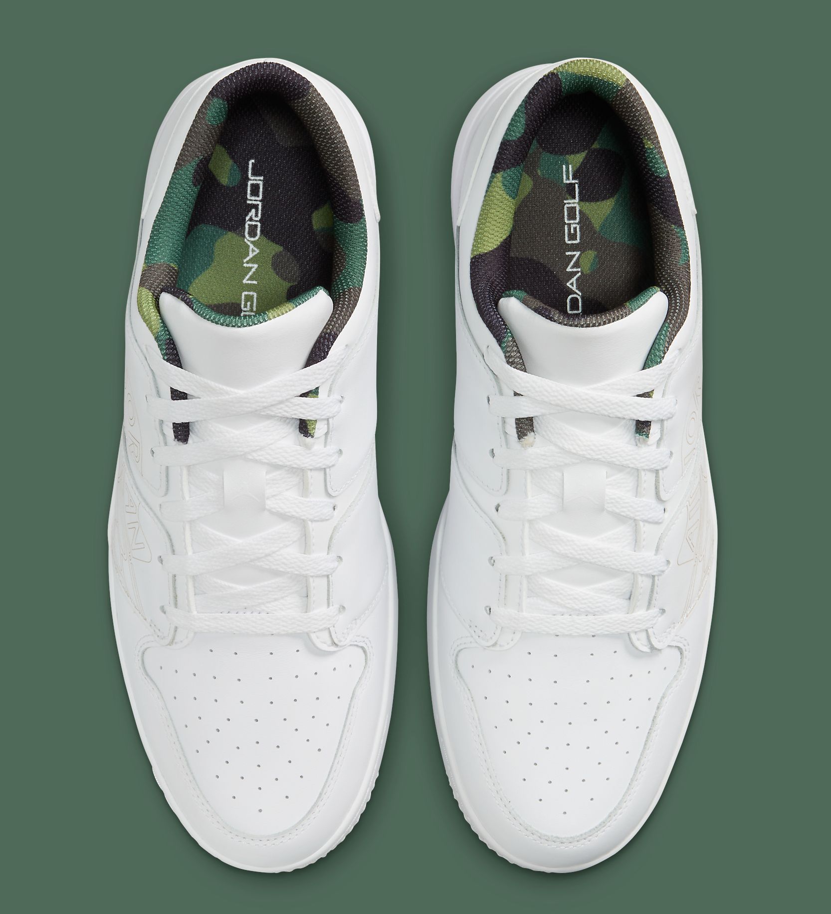 Air Jordan NU Retro 1 G Golf Shoes White Camo Green FZ4153-102 Mens Size 12.5‎ Nike Air Jordan NU Retro 1 Golf Triple White Camo FZ4153-102  main image 3
