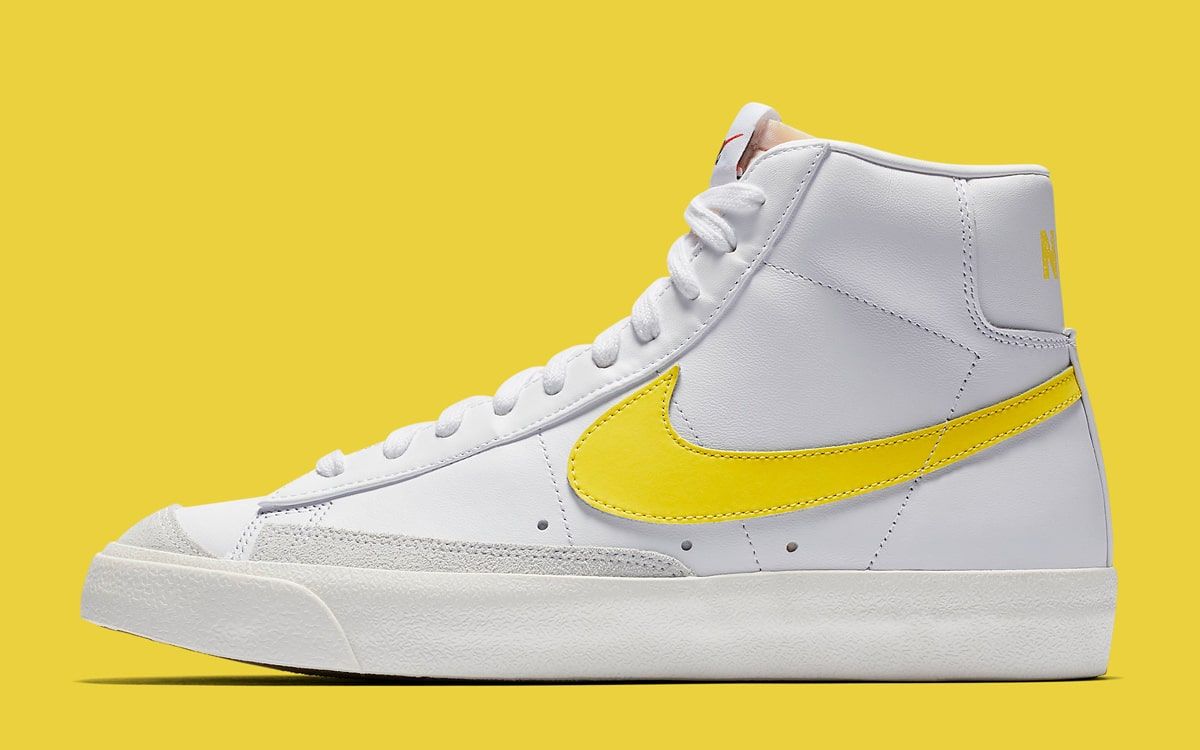 Nike blazer hot sale yellow swoosh