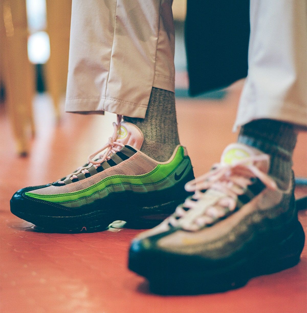 Air max 95 habanero red sale on feet