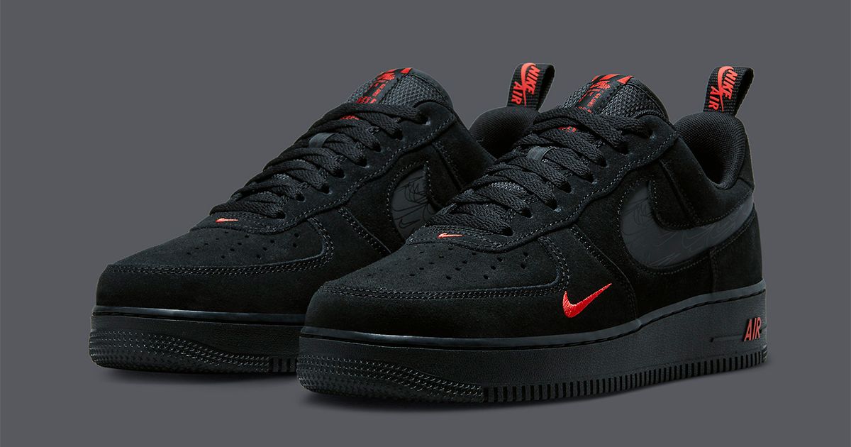Nike Gets Reflective on this Black and Orange Air Force 1 Low | House ...