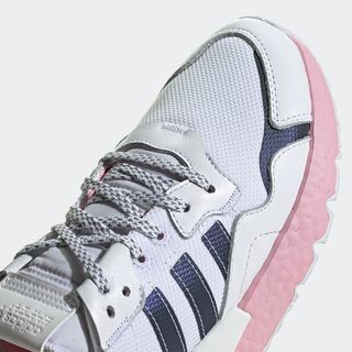 adidas girl Nite Jogger Womens White True Pink E7942 5
