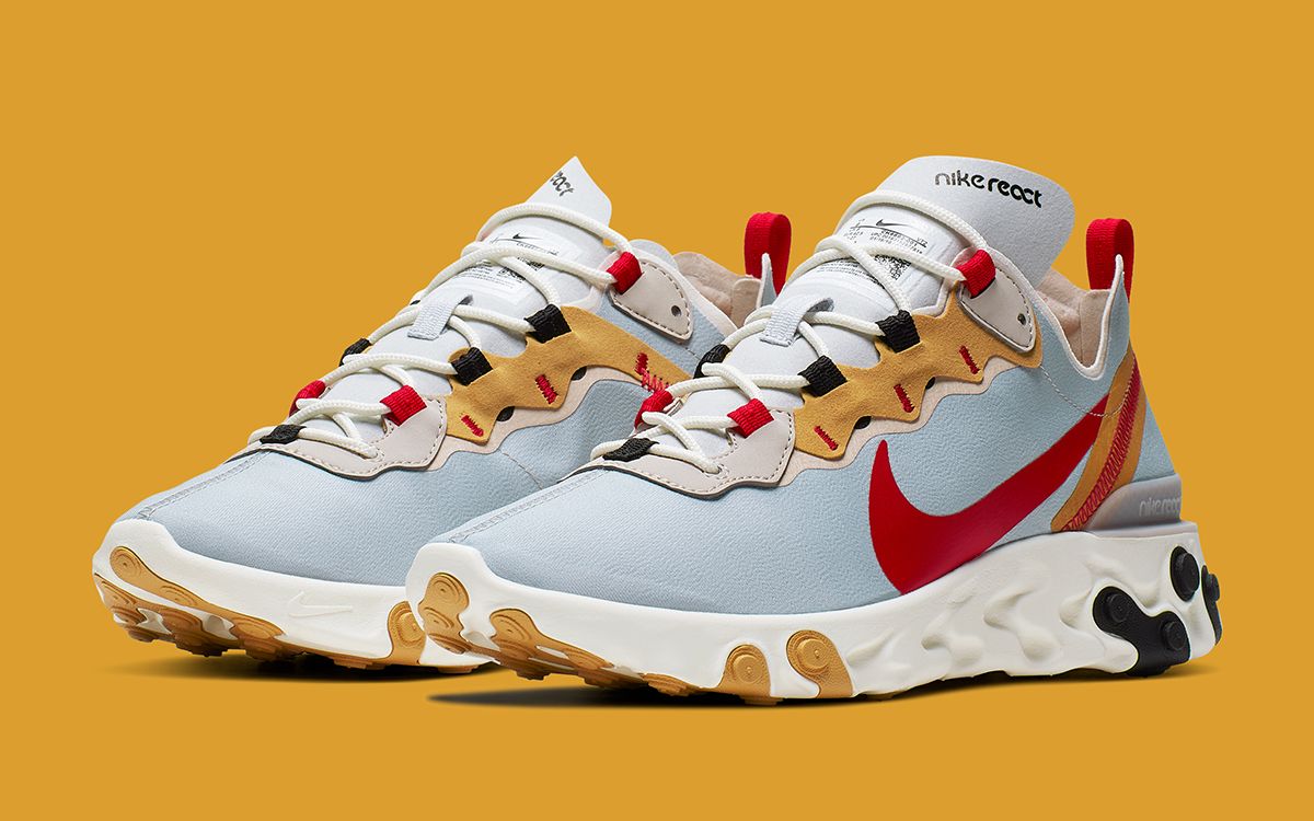 Nike react element clearance 55 white university red