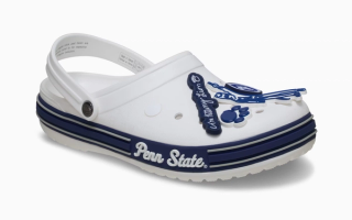 NCAA x Crocs Crocband Clog "Penn State Nittany Lions" (SKU: 213575-90H). Photo via Crocs.