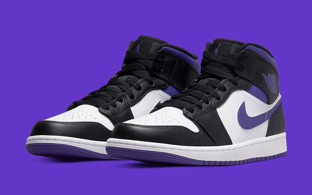 Purple and black jordans 1s best sale