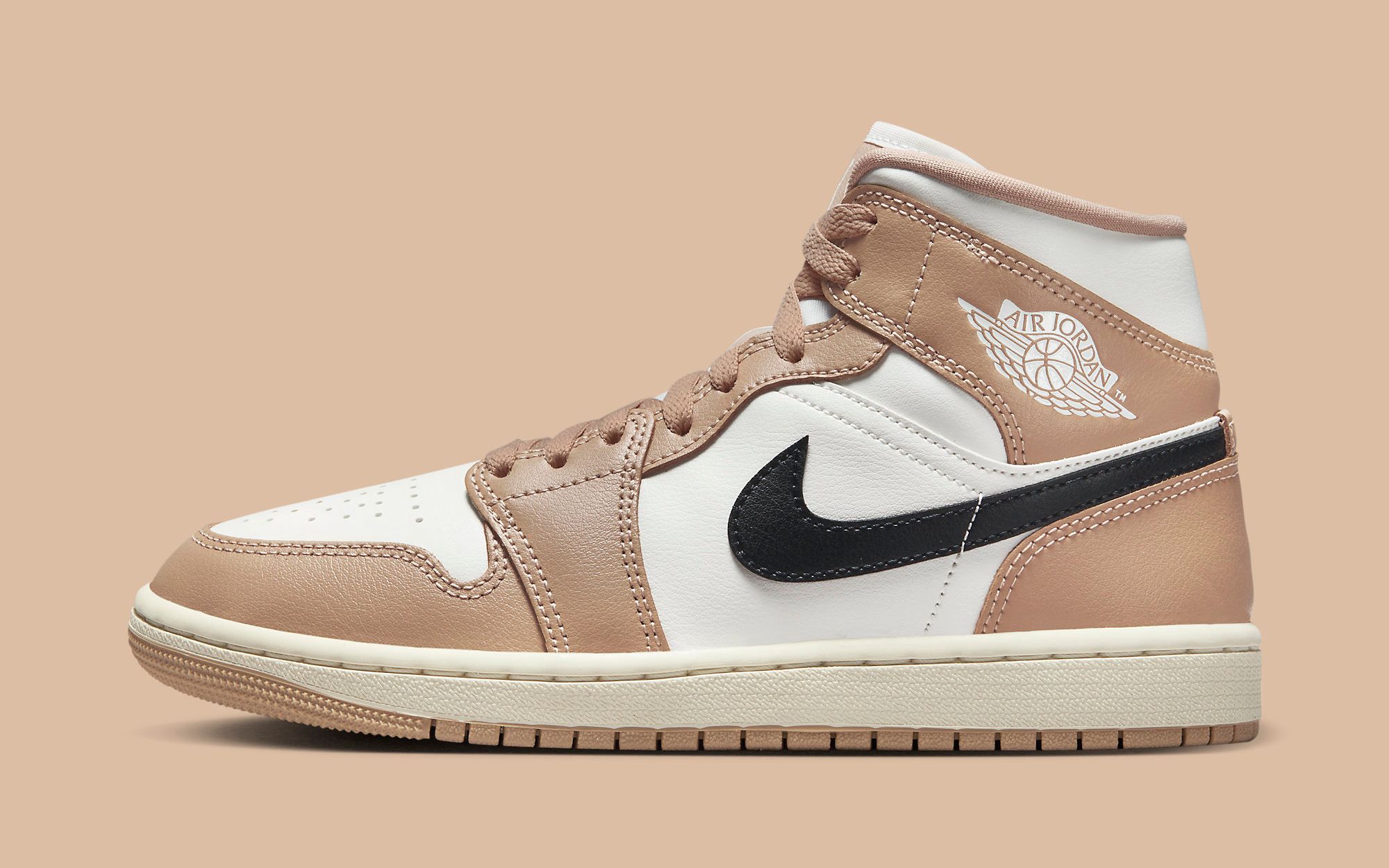 tan and black air jordan 1
