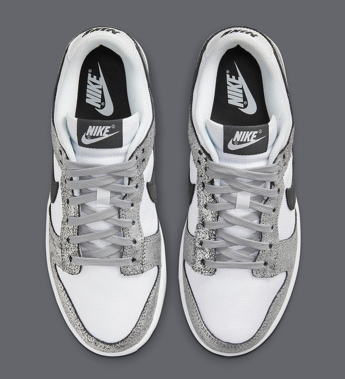 cracked silver dunks