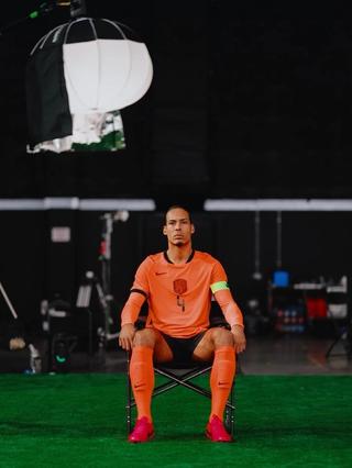 Virgil van Dijk wearing the "Breakout" Nike Tiempo Ligera Pro. Photo via Nike.