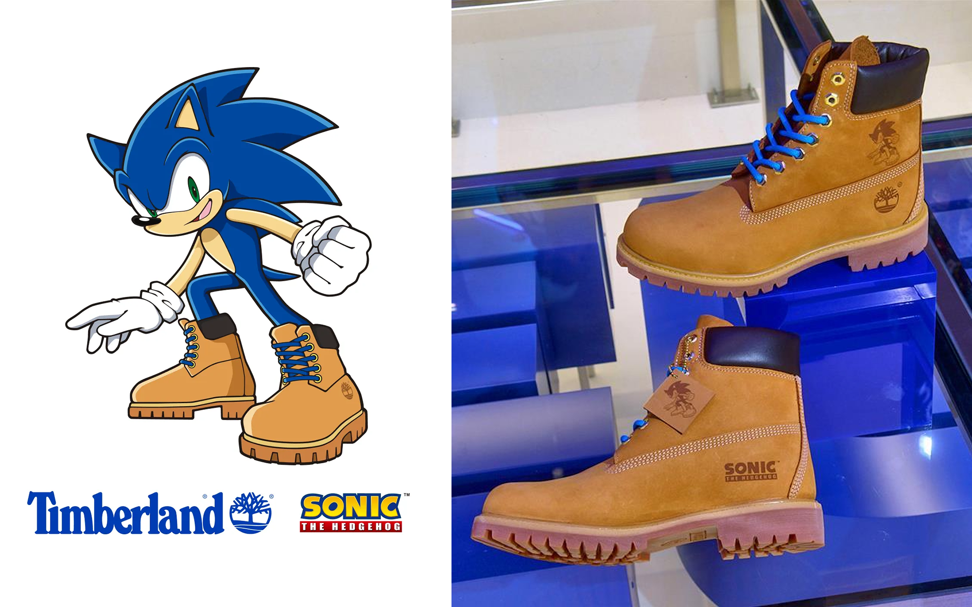 Timberland × Sonic Long Sleeve Black S Timberland x SEGA Sonic the Hedgehog Graphic T-Shirt Long