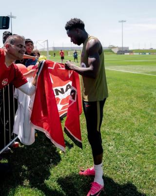 Alphonso Davies wearing "Breakout" Nike Mercurial Superfly 11. Photo via Canada Soccer.