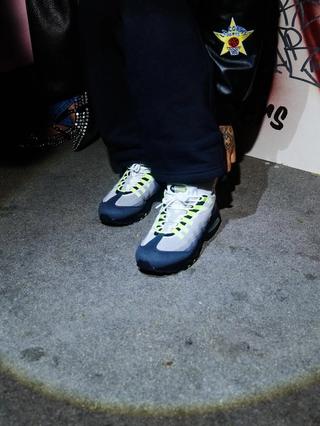 PlaqueBoyMax wearing "Neon" Air Max 95. Photo via Nike.