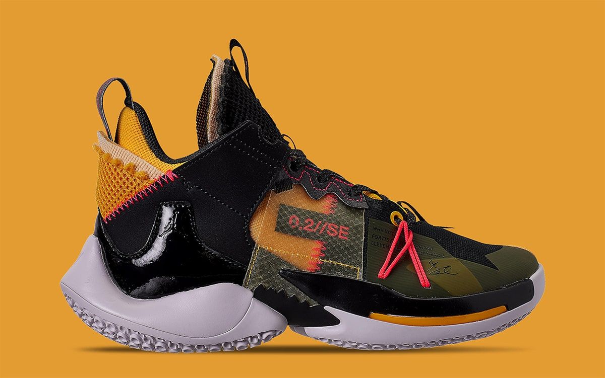 Available Now Jordan Why Not Zer0.2 GS Black Flash Crimson Amarillo House of Heat