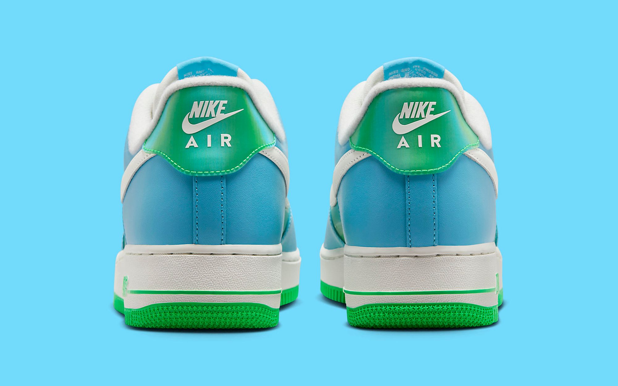 Nike Air Force 1 Low Blue Green Mens Leather Casual Shoes FZ4032-407 VNDS Sz 11 The Nike Air Force 1 Low  main image 3