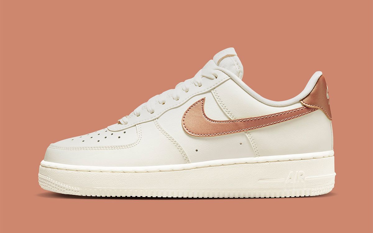 Rose gold nike air force ones on sale