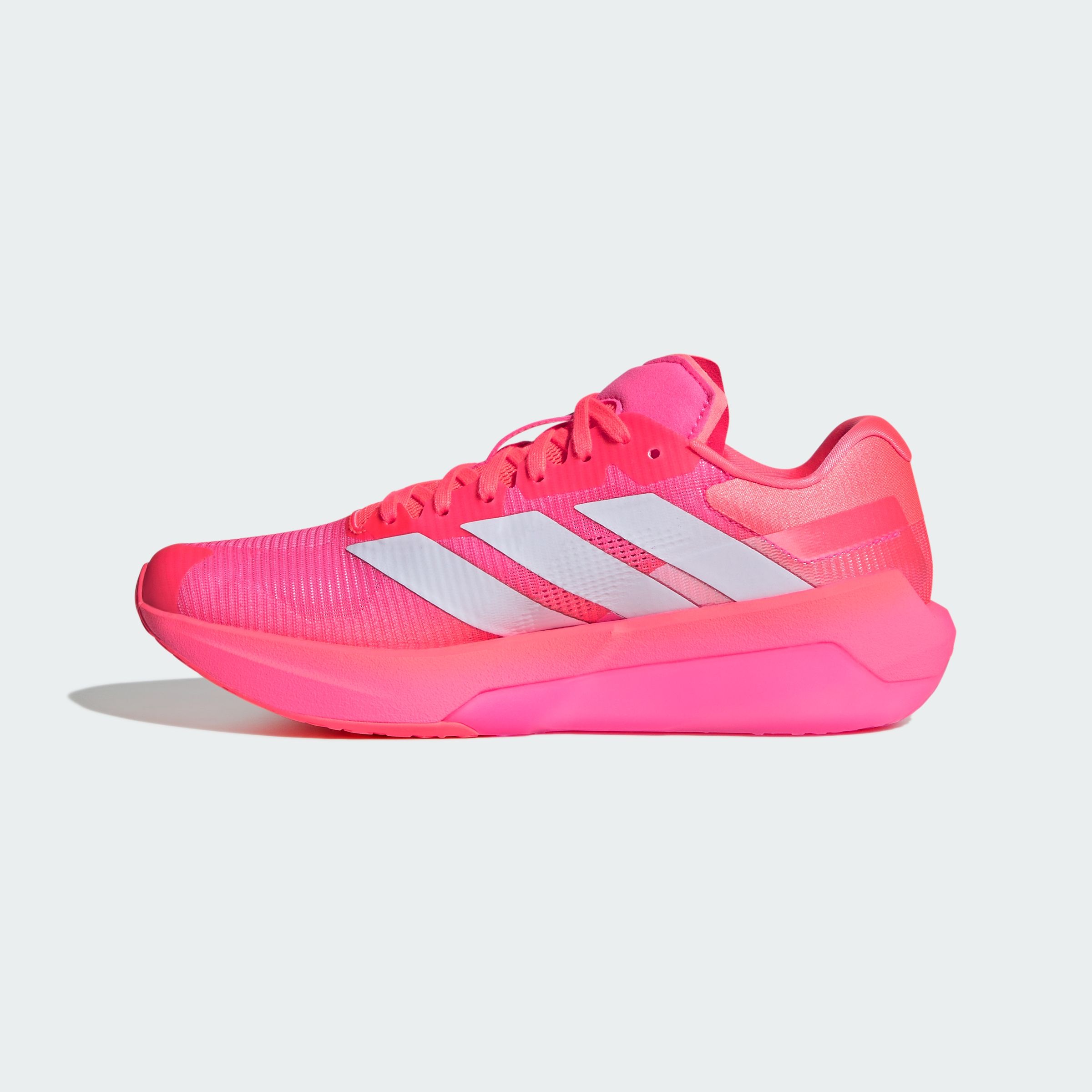 Women's adidas Adizero Dropset Pro "Solar Turbo/Lucid Pink" (SKU: KK1554). Photo via adidas.