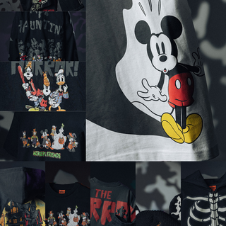 Apparel designs from the Disney Mickey & Friends by Shoe Palace Halloween 2026 Collection.