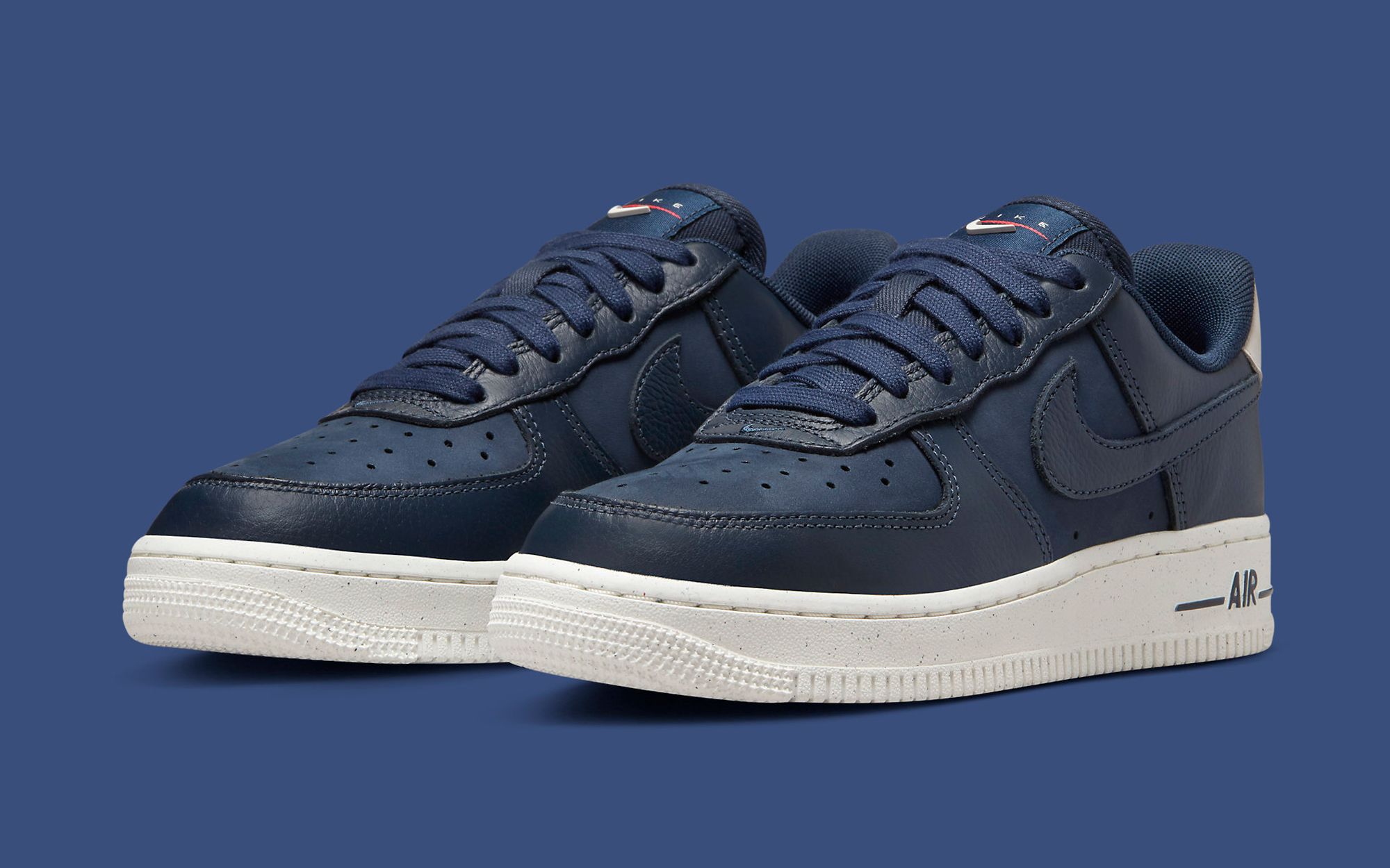 Nike air force outlet 1 navy blue leather