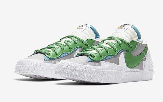 nike blazer low x sacai classic green