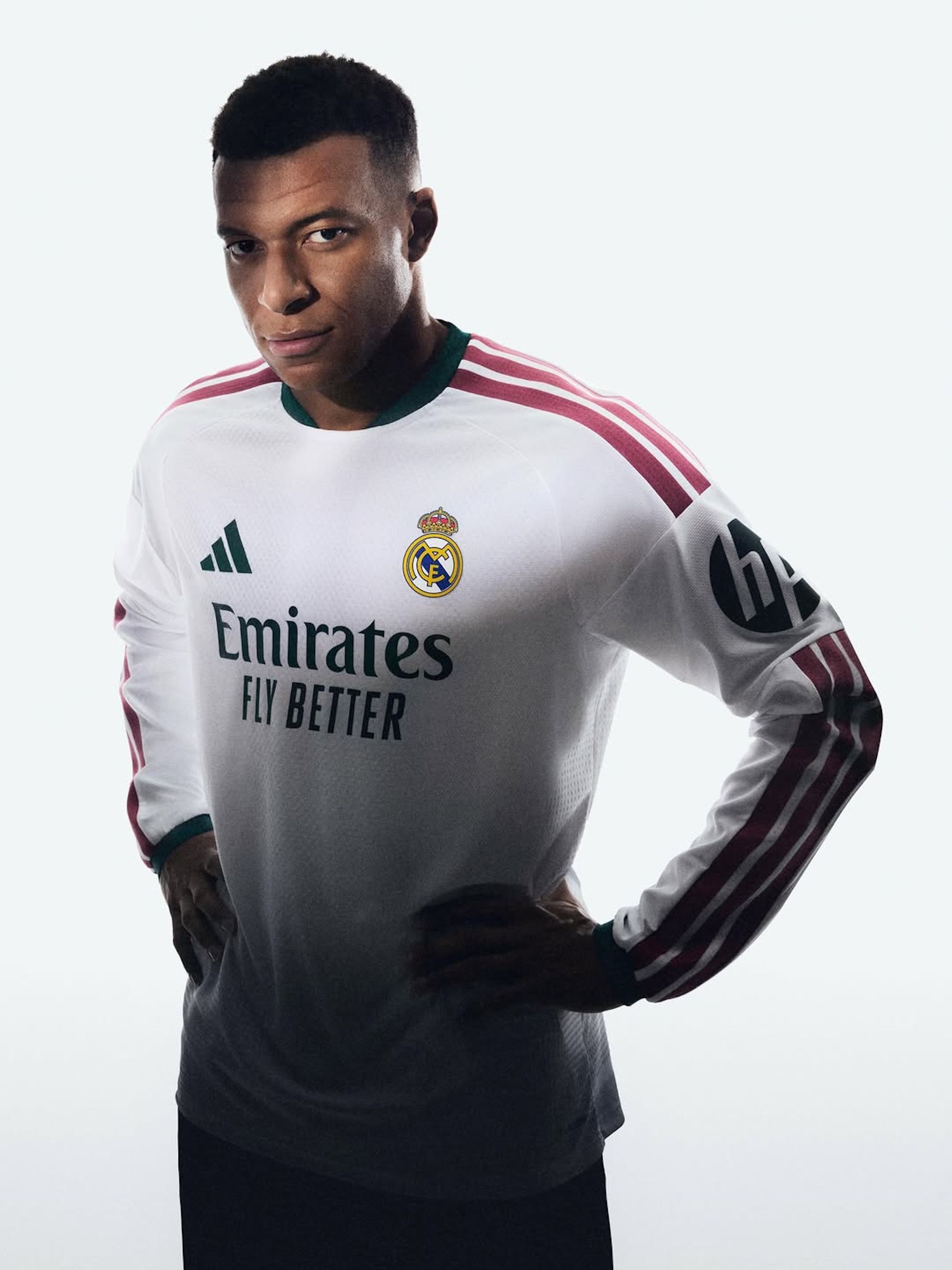 Kylian Mbappé for Real Madrid 26/27 Home Jersey. Photo via adidas.