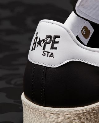 bape adidas superstar black white release date 5