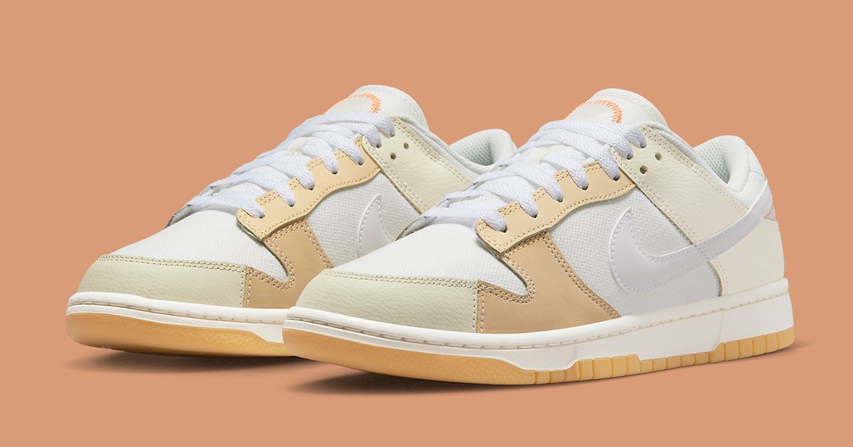 New Nike Dunk Low Appears in Creamy Canvas and Leather House of Heat°