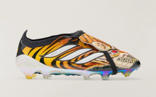 Men's adidas Y-3 Predator Elite FT FG "Tiger" (SKU: KK4189). Photo via adidas.